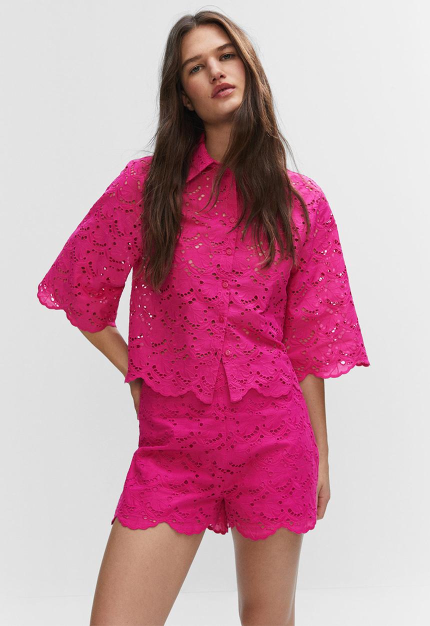MANGO - Shirt aperol - bright pink