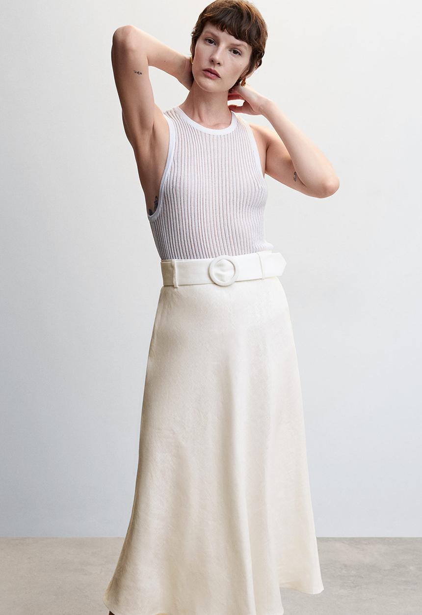 MANGO - Skirt gala - white