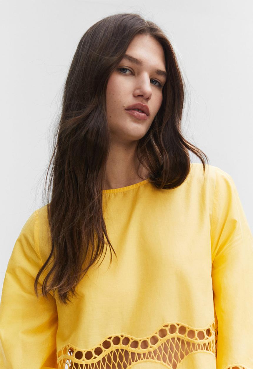 MANGO - Blouse sun - yellow