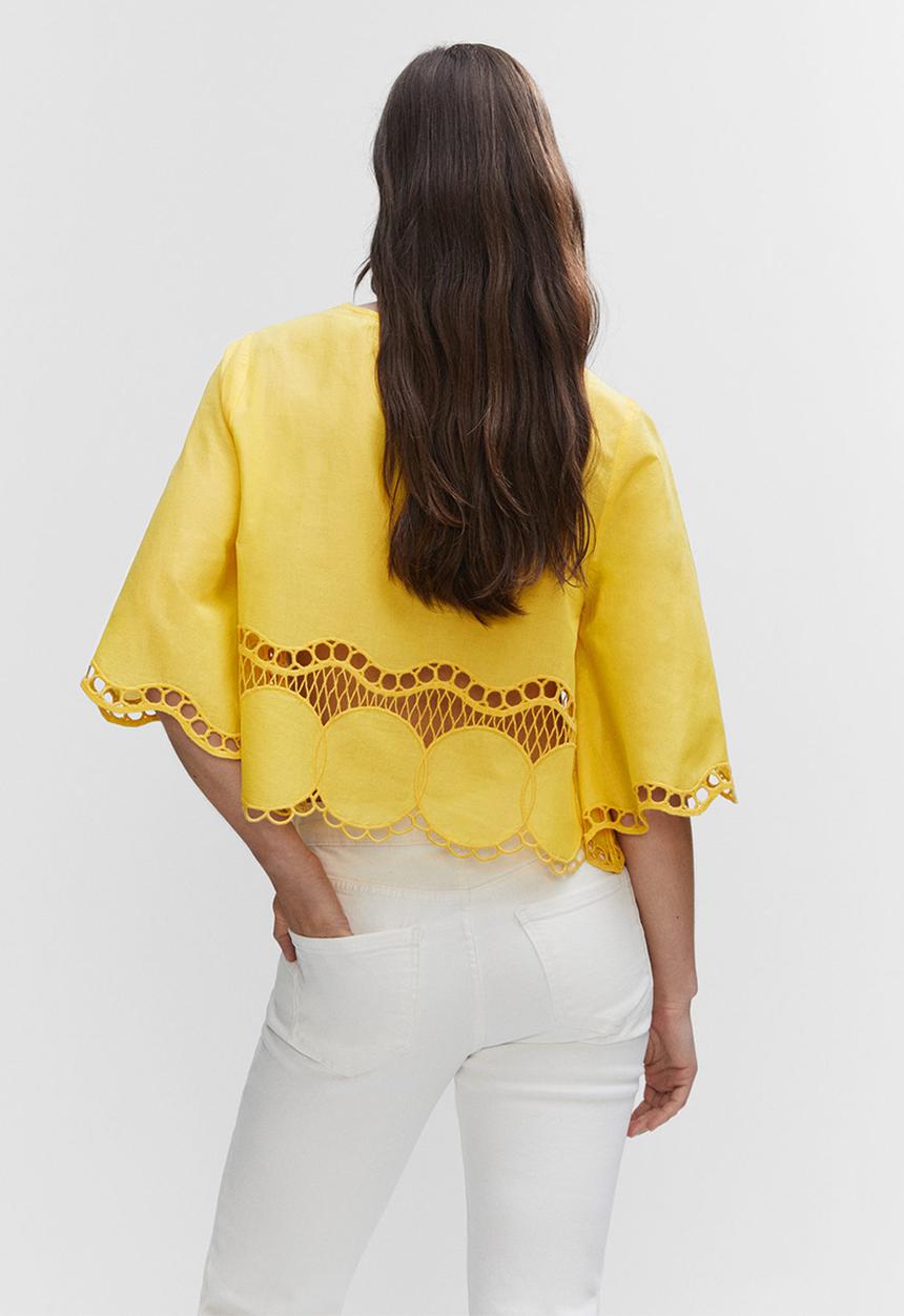 MANGO - Blouse sun - yellow