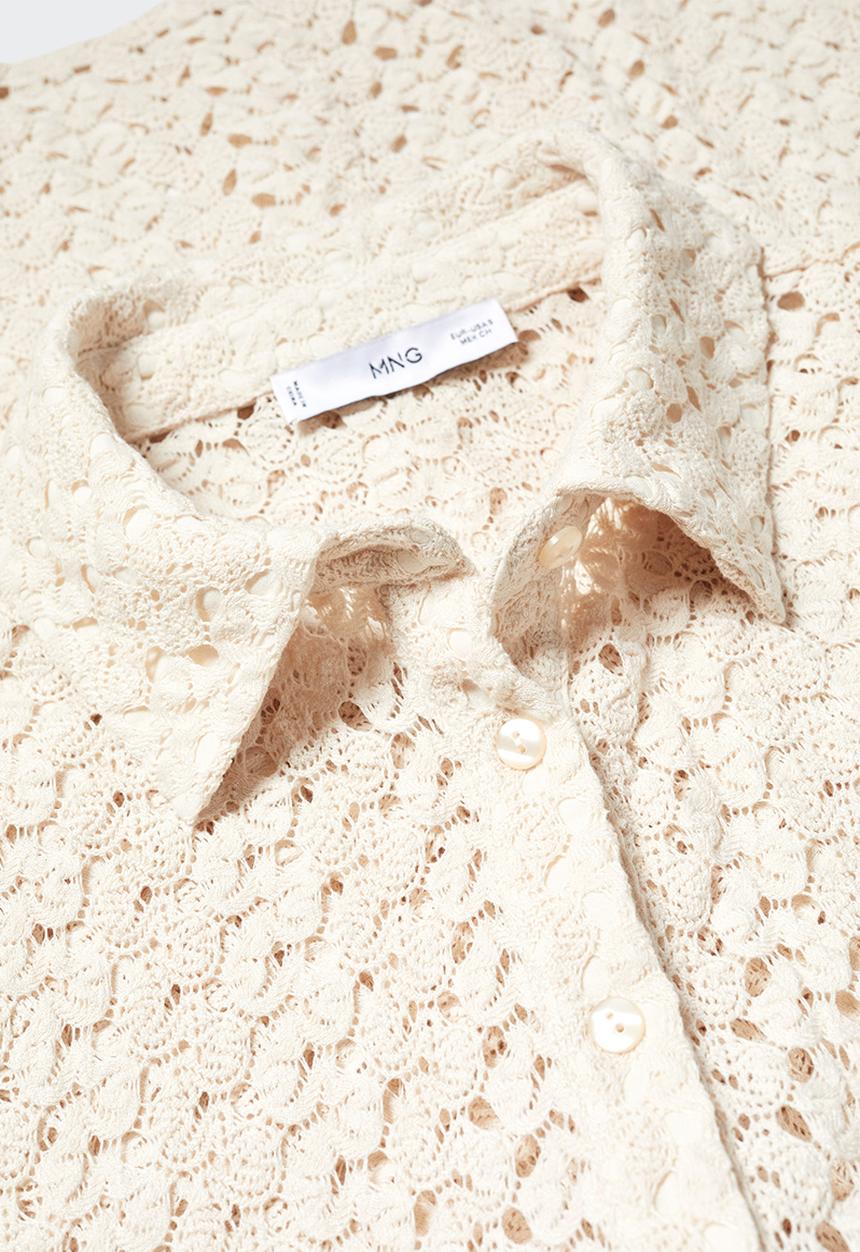 MANGO - Shirt elena - light beige