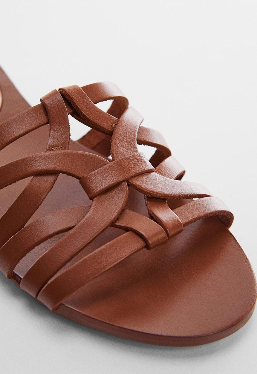 MANGO - Pisca sandal - medium brown
