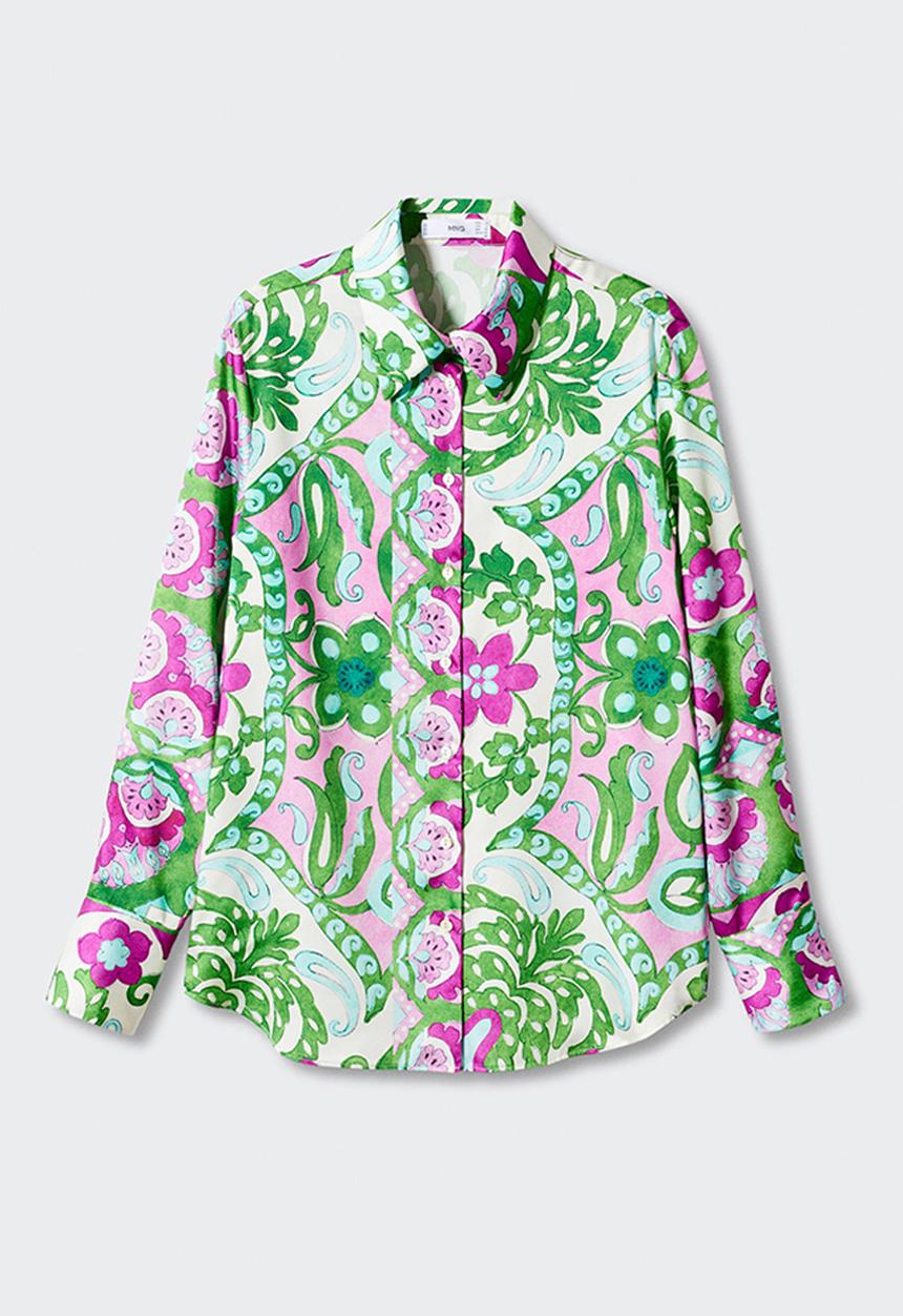 MANGO - Shirt sandy - green