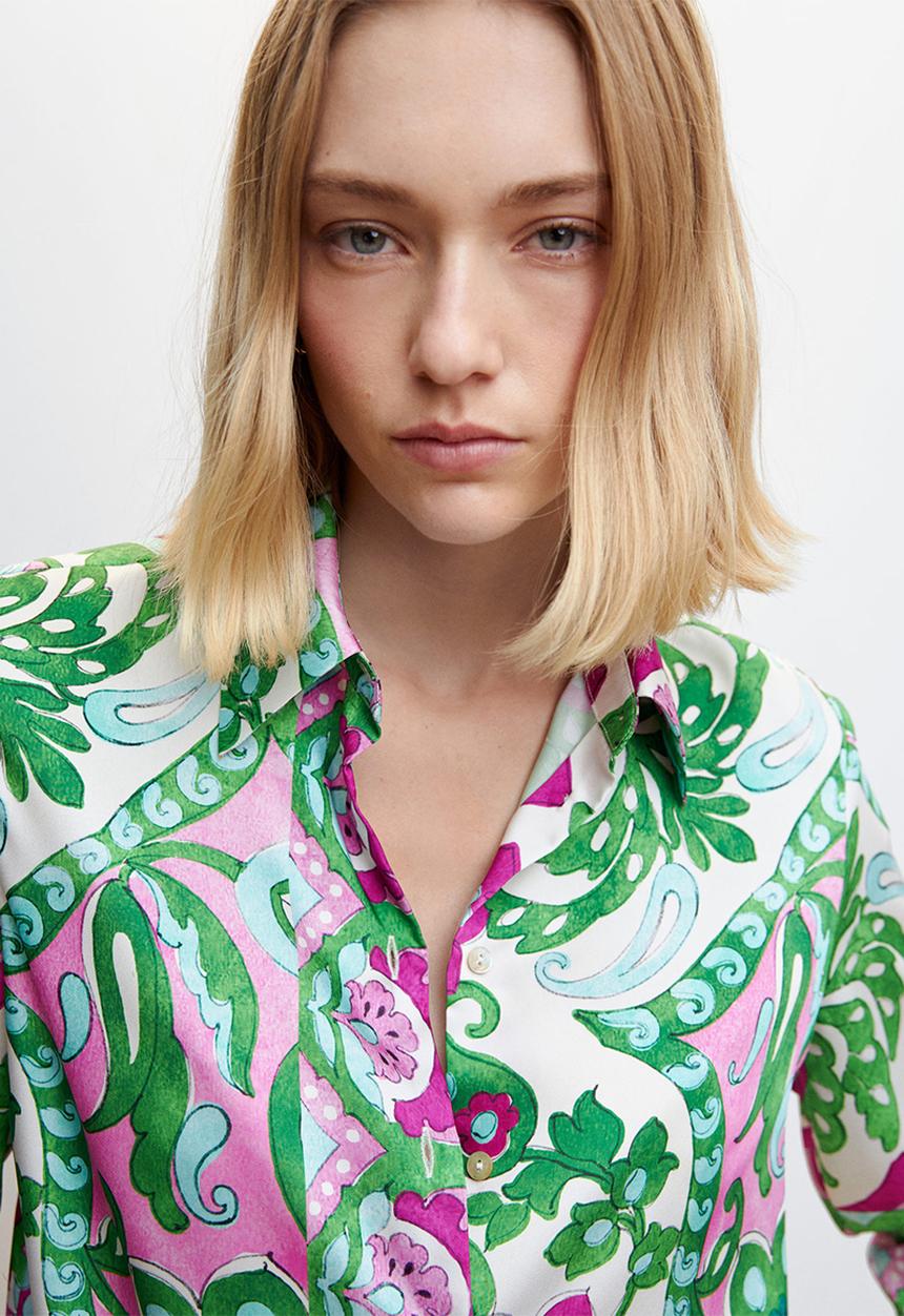 MANGO - Shirt sandy - green