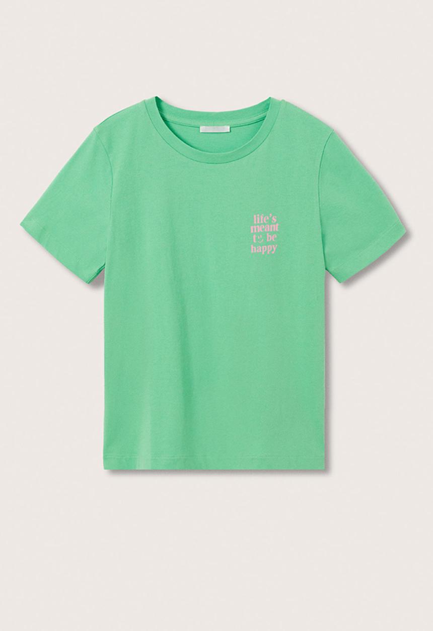 MANGO - T-shirt psgrue - green