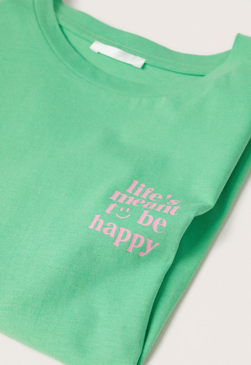 MANGO - T-shirt psgrue - green