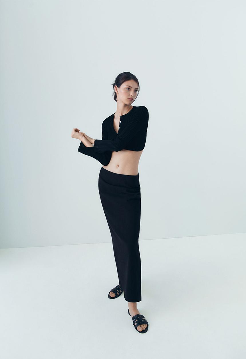 MANGO - Piscal sandal - black
