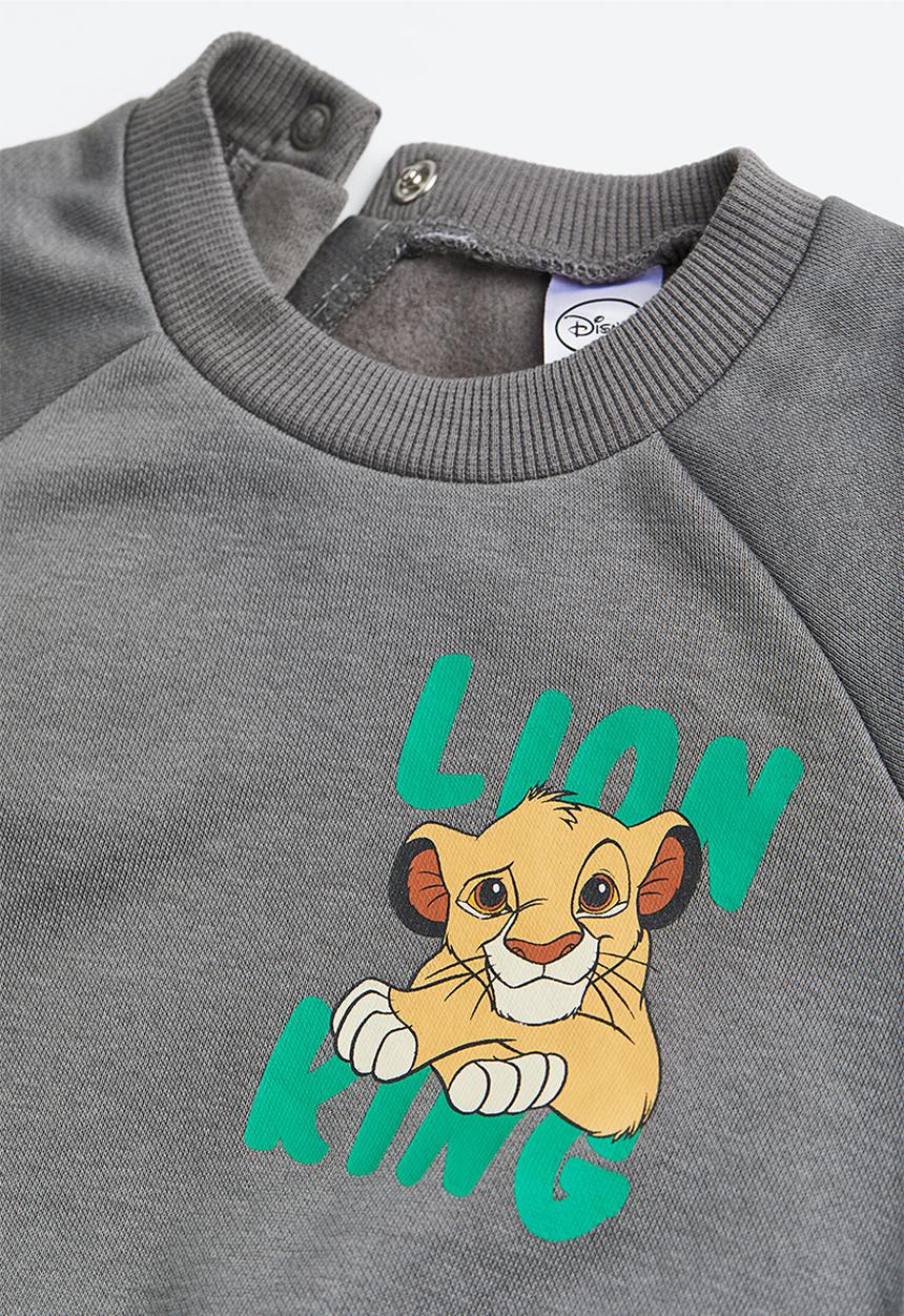H&M - 2-piece printed set - grey/the lion king 