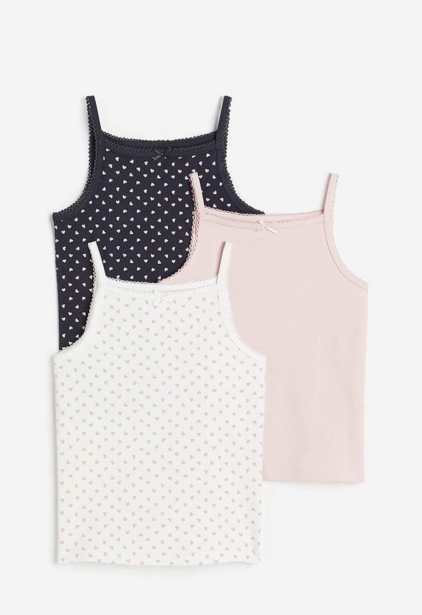 H&M - 3-Pack jersey vest tops - multi