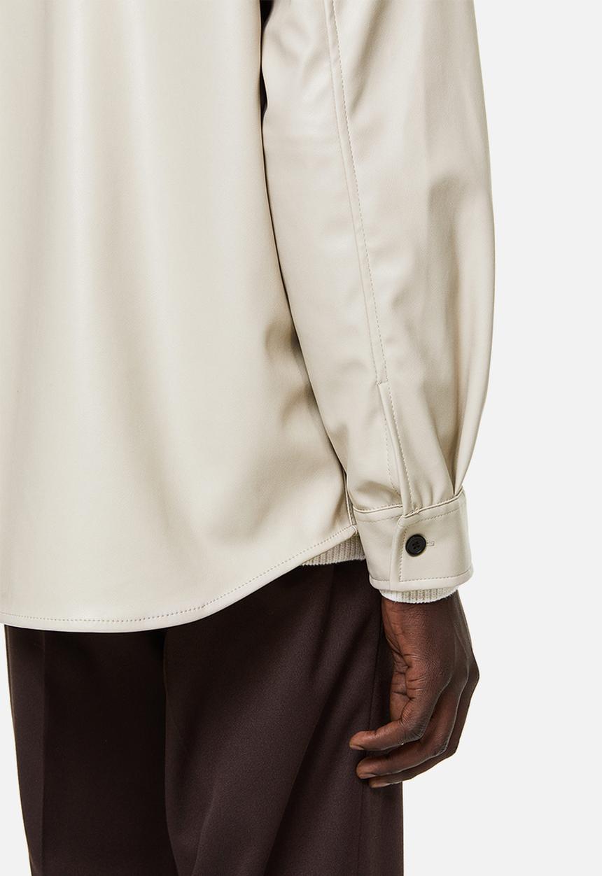 H&M - Coated overshirt - light beige