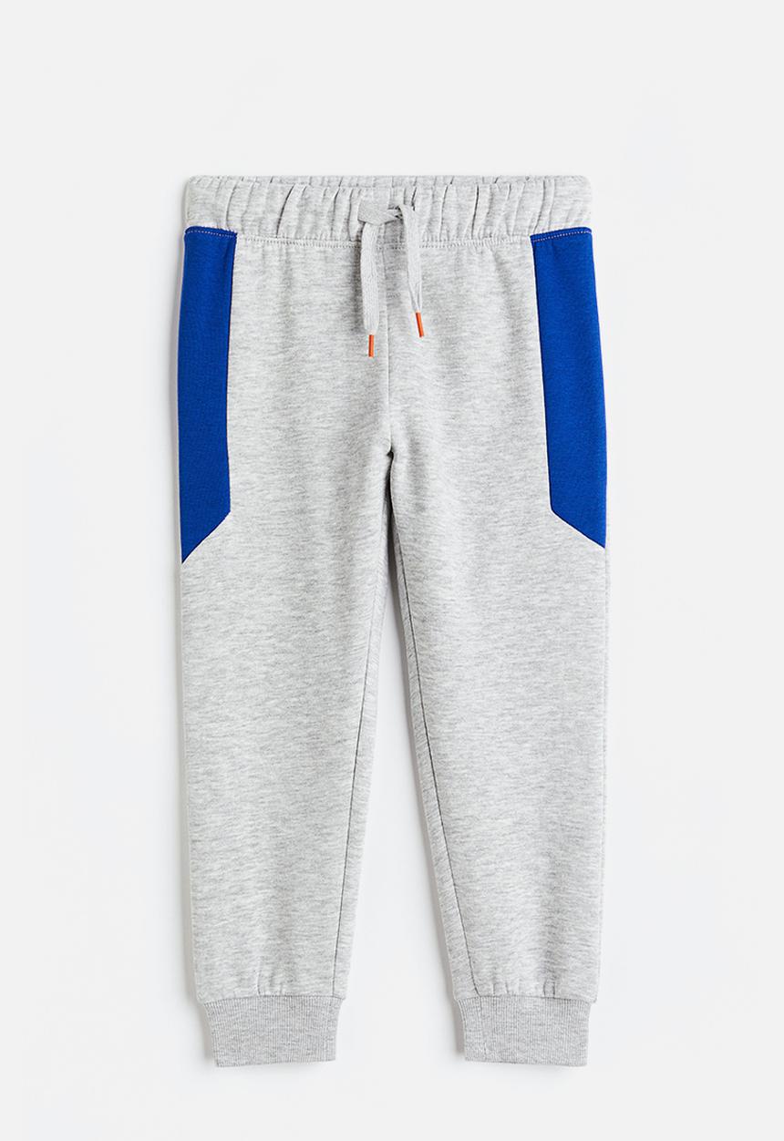 H&M - Printed joggers - grey marl/block-coloured 
