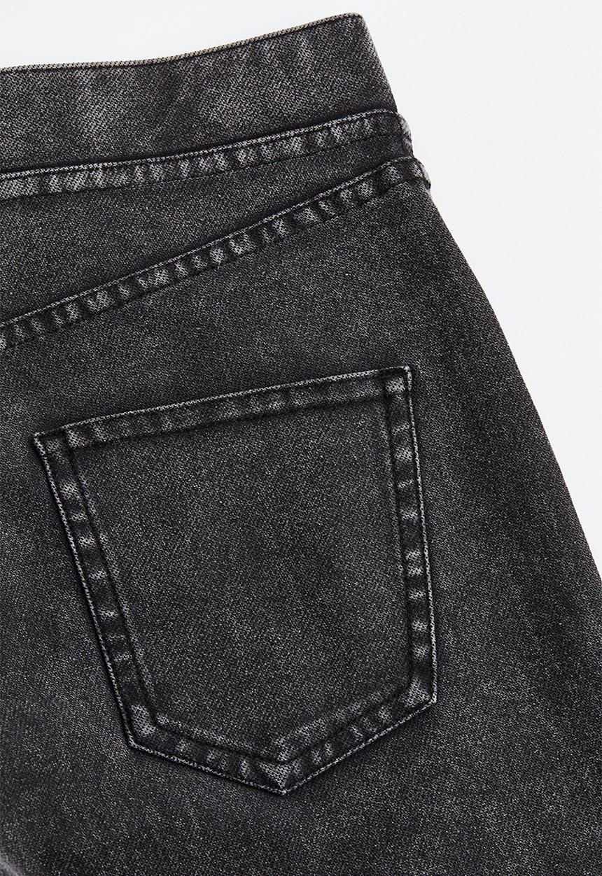 H&M - Wide trousers - black/hearts 
