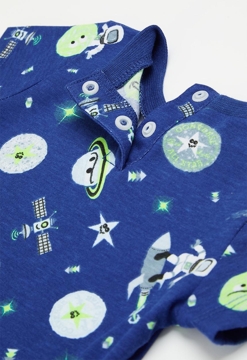 Converse - Space cruisers aop romper - converse blue