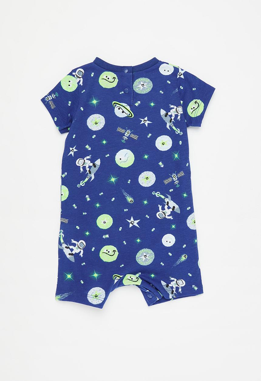 Converse - Space cruisers aop romper - converse blue