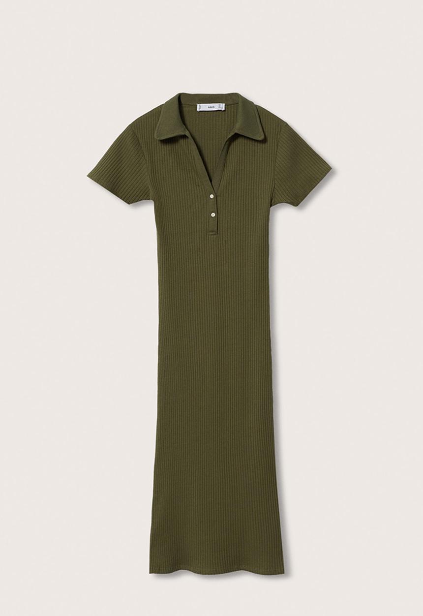 MANGO - Dress shannon - beige/khaki