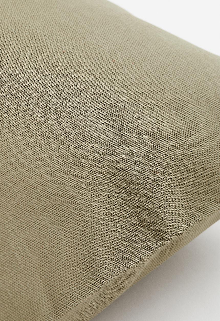 H&M - Cotton canvas cushion cover - khaki green 