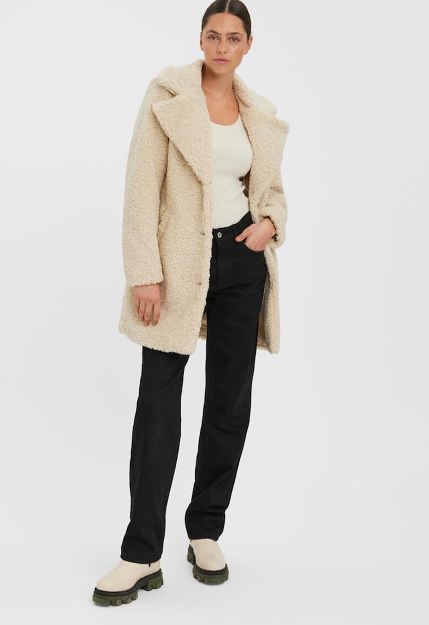 Vero Moda - Kylie teddy coat - oatmeal