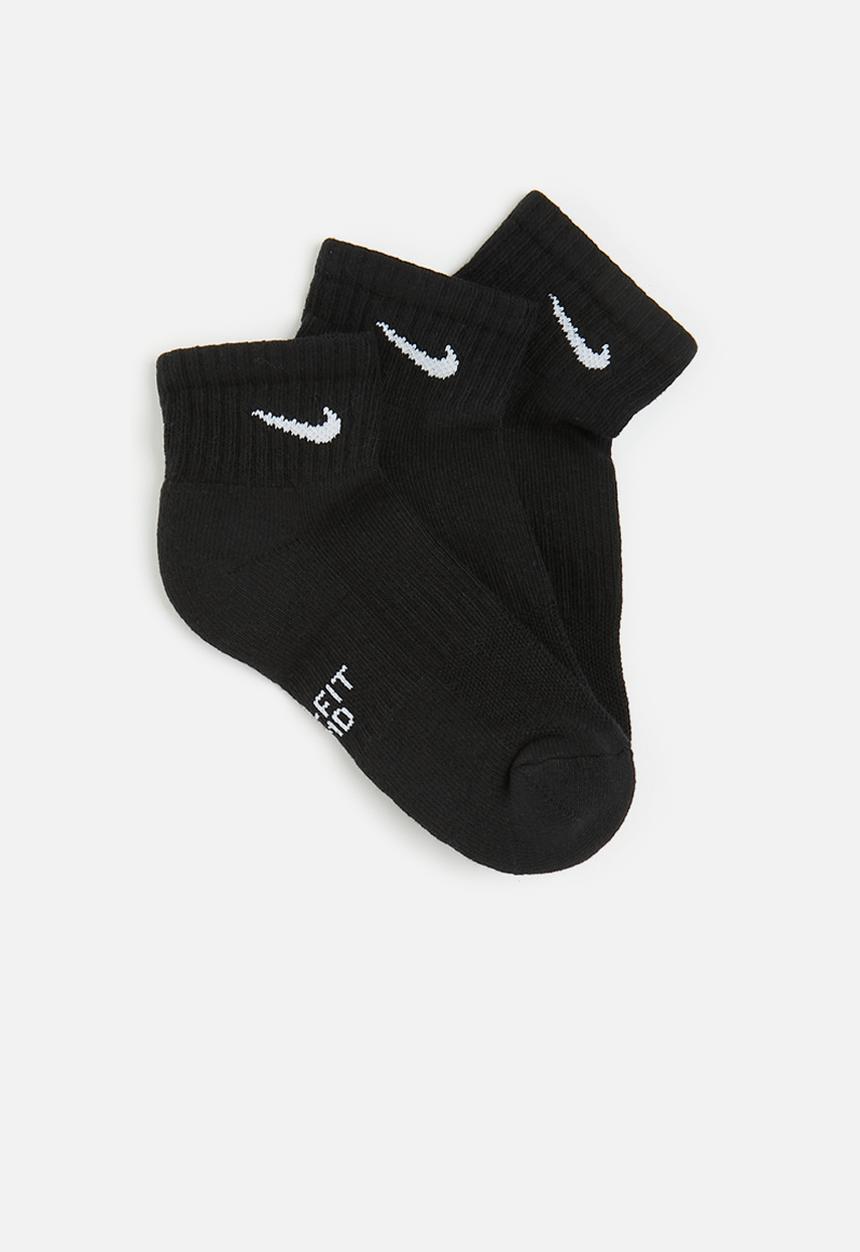 Nike - Nike 3 pack performance socks - black