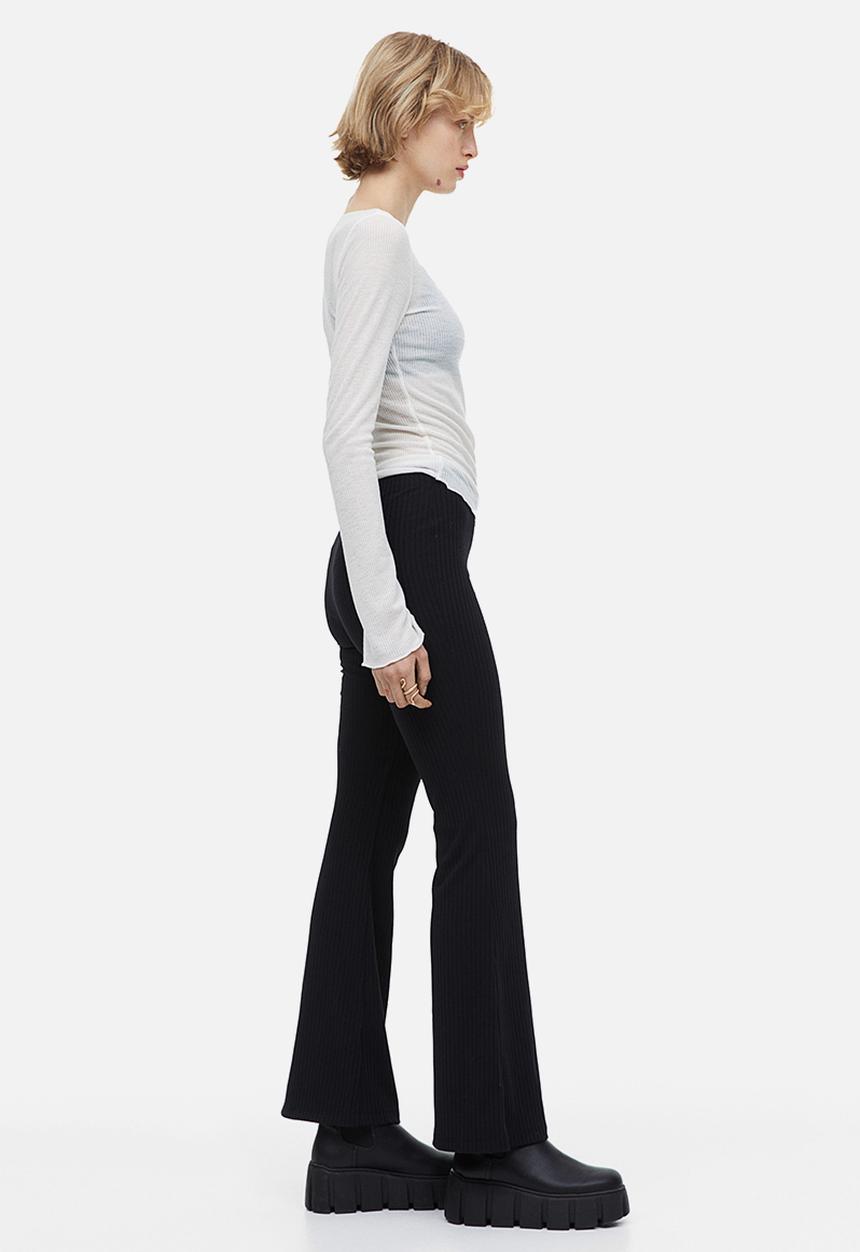 H&M - Flared leggings - black