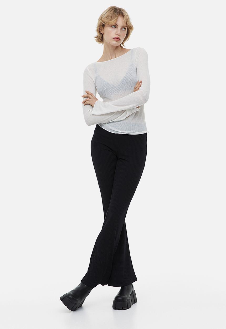 H&M - Flared leggings - black