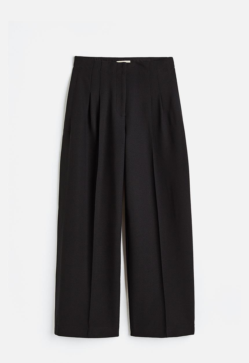 H&M - Tailored jersey trousers - black