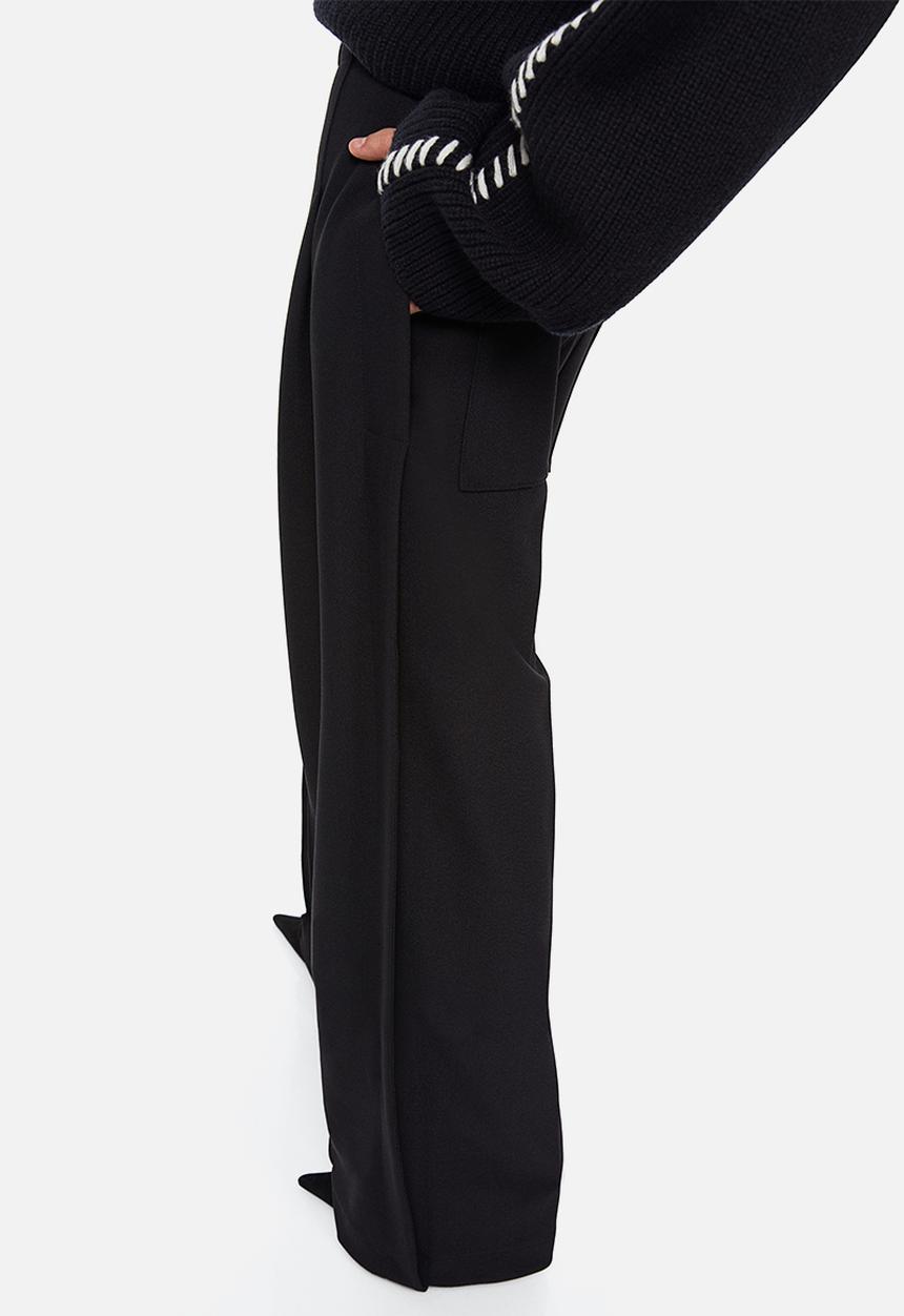 H&M - Tailored jersey trousers - black