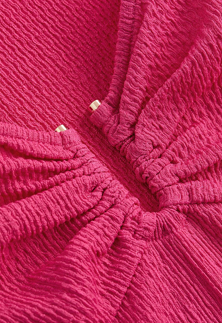 H&M - Crinkled jersey dress - cerise