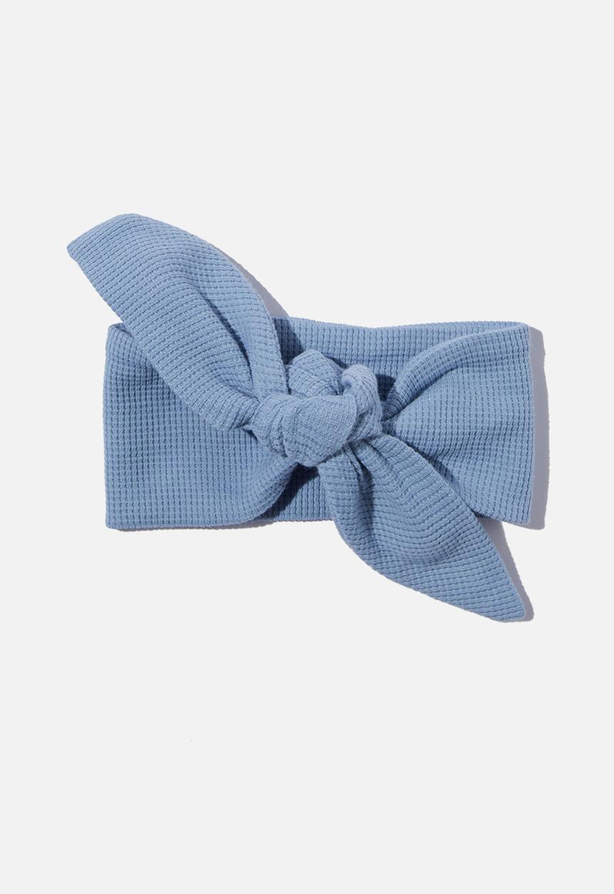Cotton On - The waffle bow tie headband - dusty blue