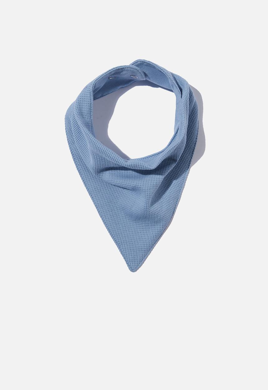 Cotton On - The waffle bandana bib - dusty blue