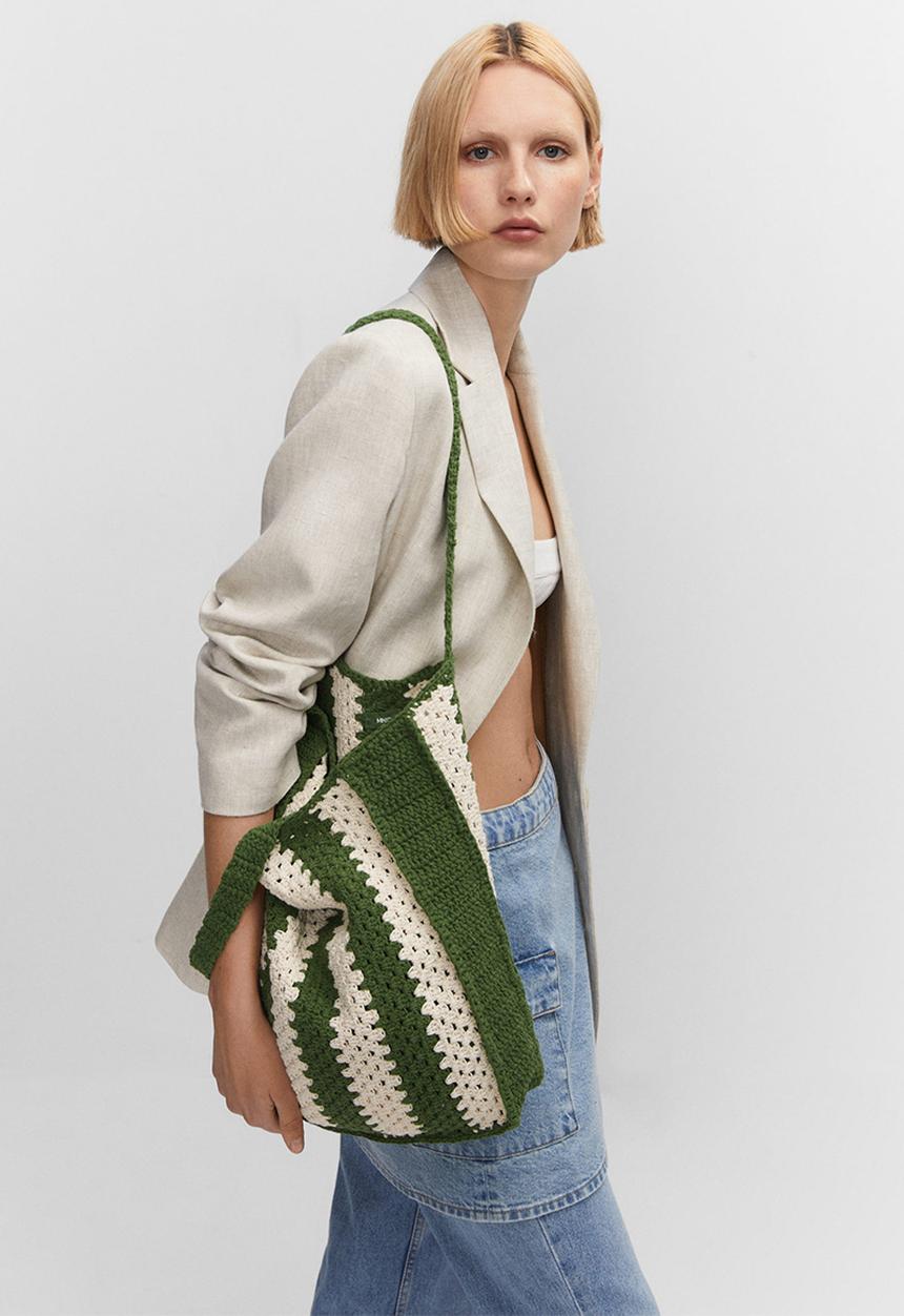 MANGO - Bag paloma - green