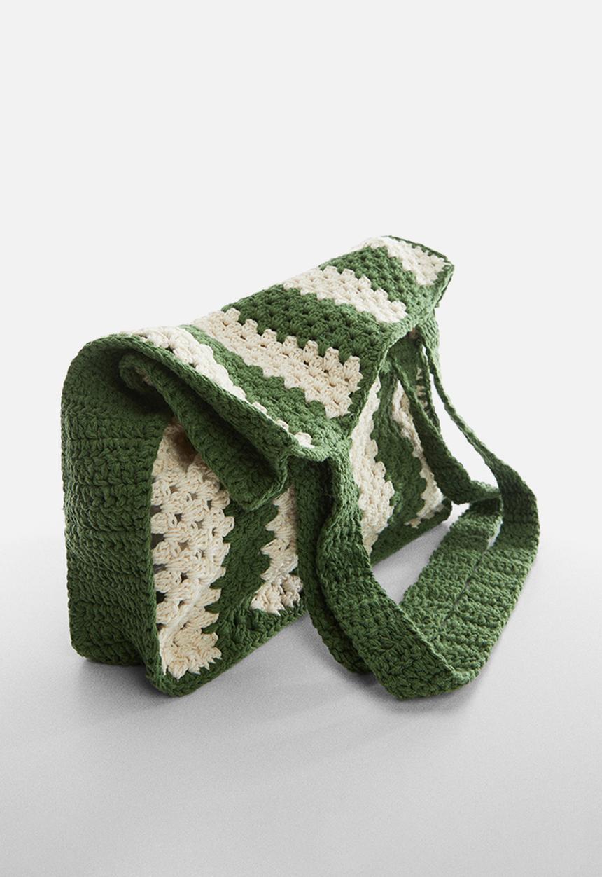 MANGO - Bag paloma - green