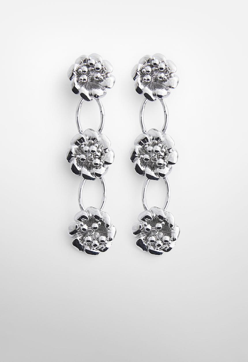 MANGO - Earrings lirio - silver