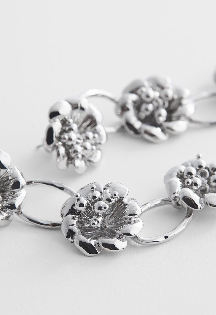 MANGO - Earrings lirio - silver