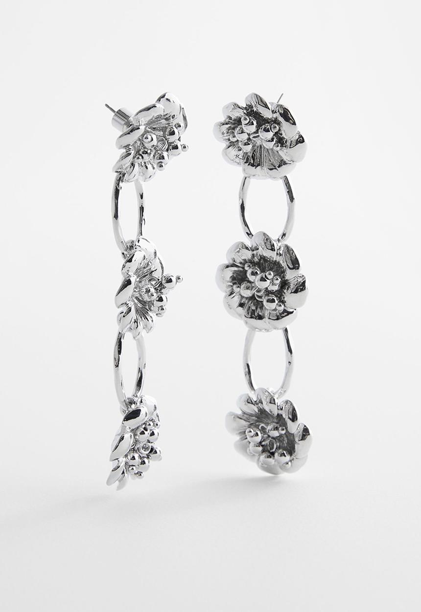 MANGO - Earrings lirio - silver