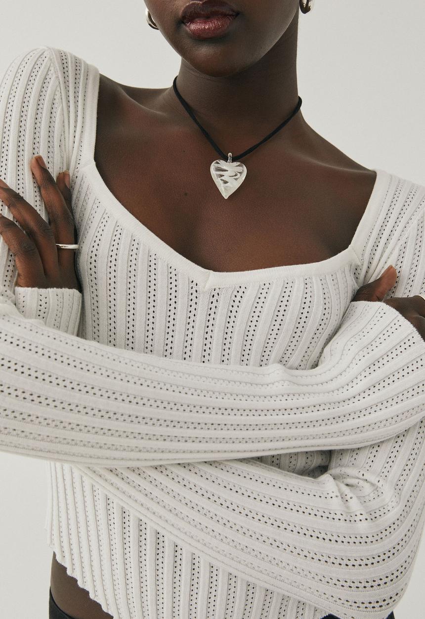 Supré  - Tiana knit long sleeve top - winter white