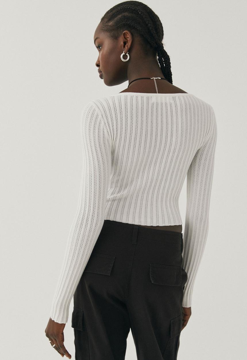 Supré  - Tiana knit long sleeve top - winter white