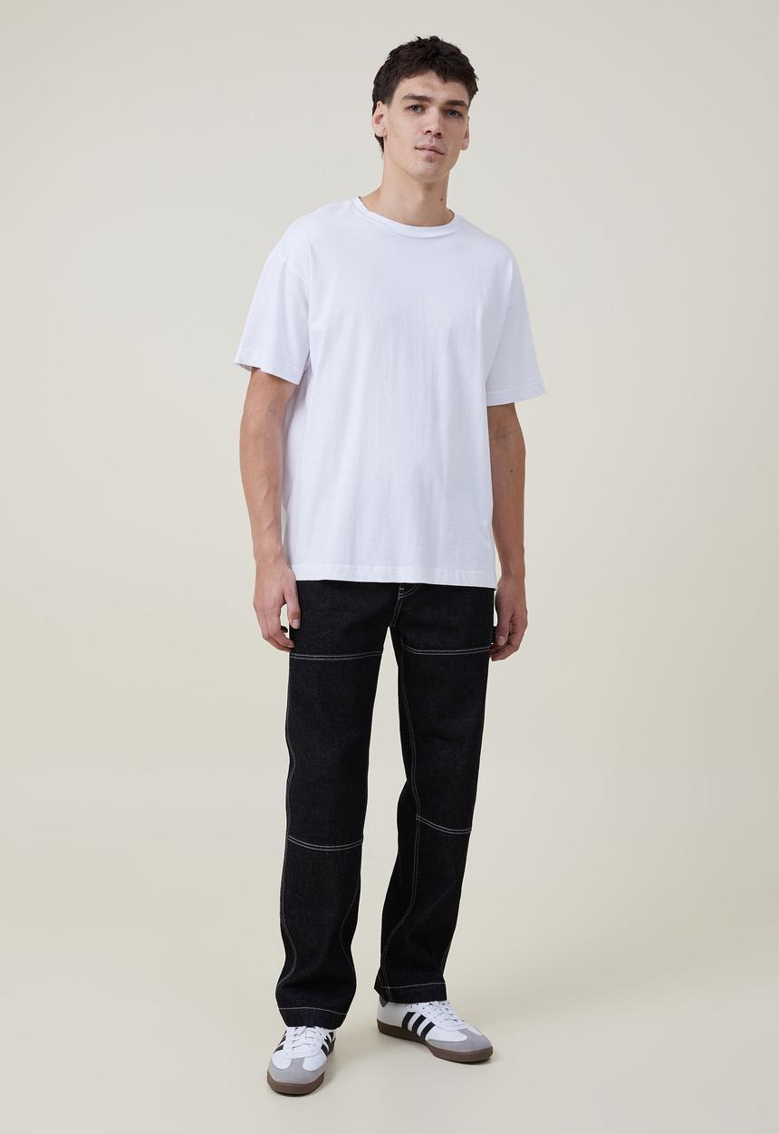 Cotton On - Baggy jean - rinse black knee patch