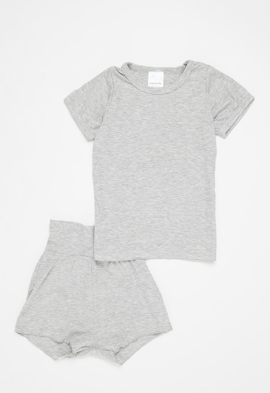 Pop Candy - Short sleeve tee and bottom set - grey