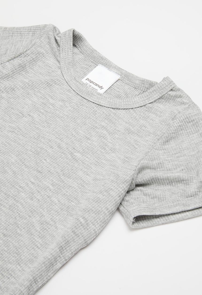 Pop Candy - Short sleeve tee and bottom set - grey