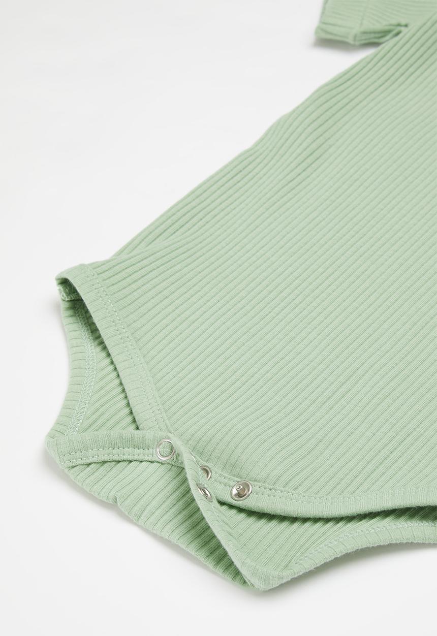 Pop Candy - Bodysuit and short set - sage green