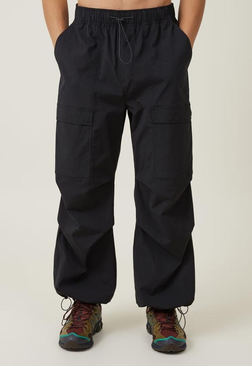 Cotton On - Parachute utility pant - black utility cargo