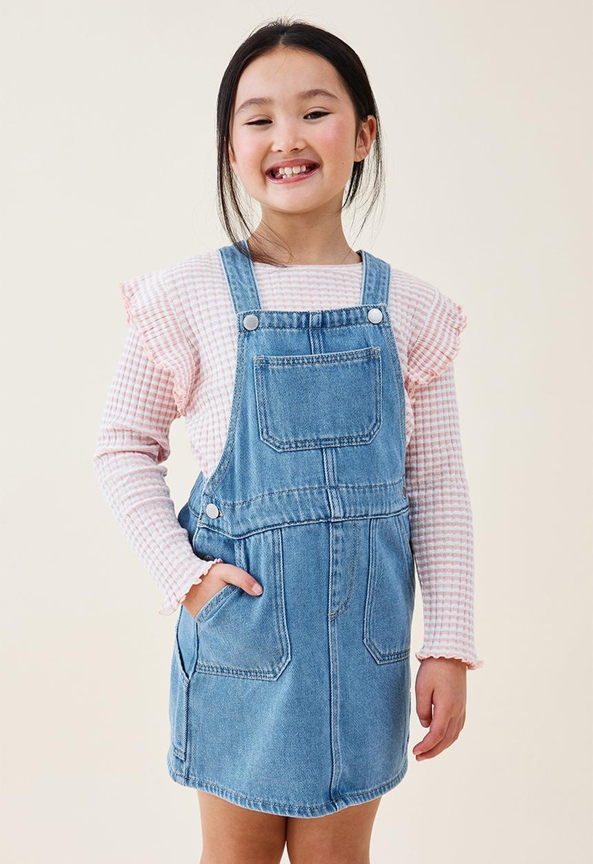 Cotton On - Shelley denim pinafore - weekend wash