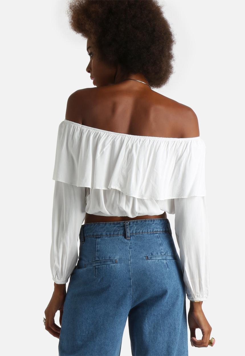Glamorous - Long Sleeve Crop Top