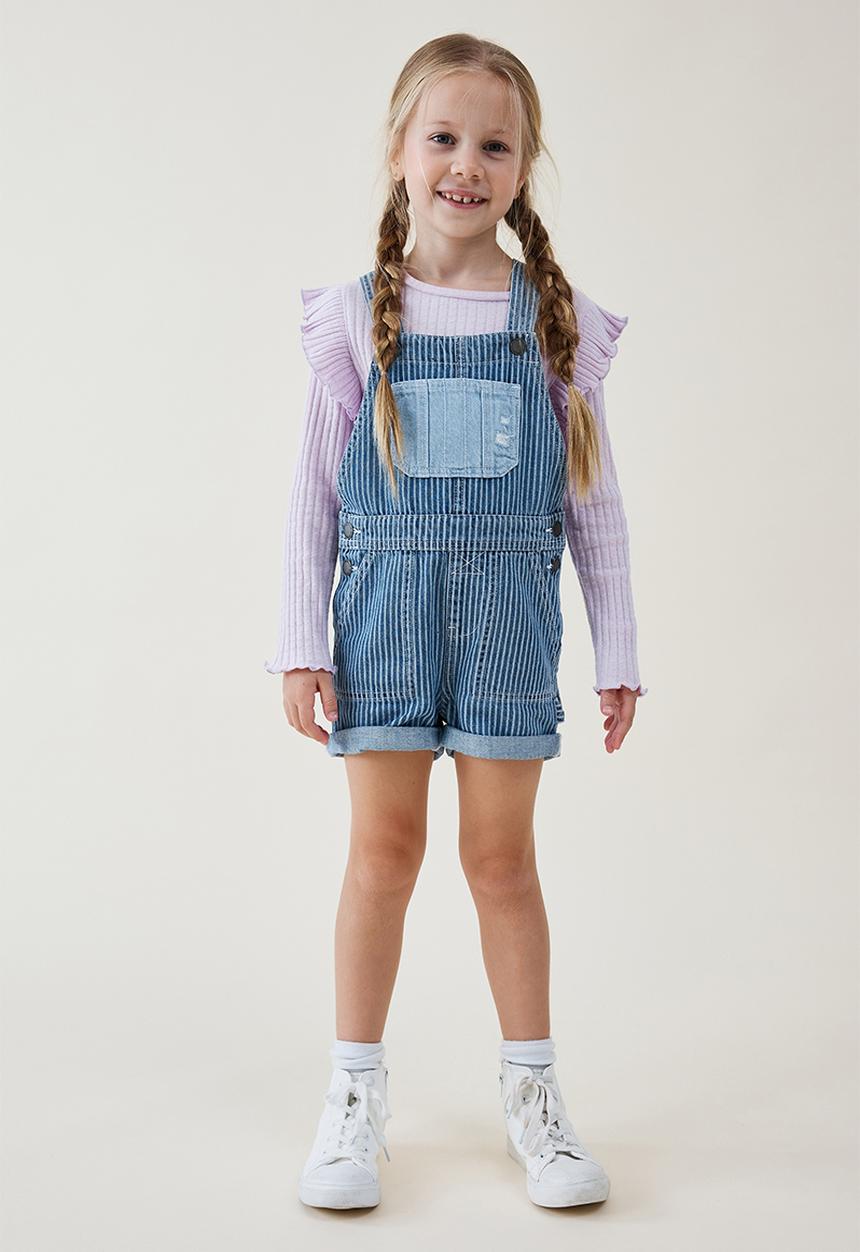 Cotton On - Millie slouch shortall - denim stripe