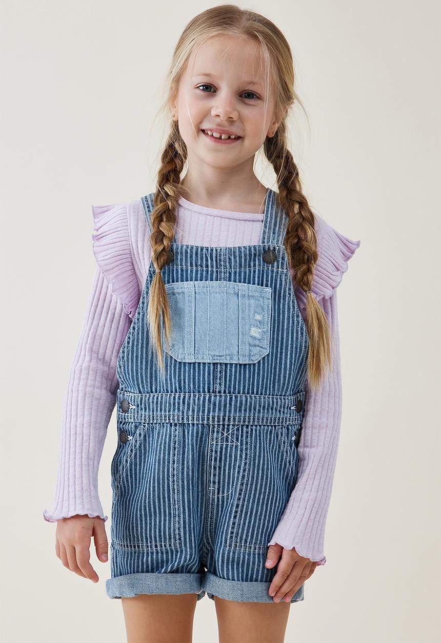 Cotton On - Millie slouch shortall - denim stripe