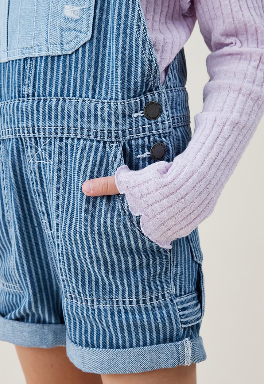 Cotton On - Millie slouch shortall - denim stripe
