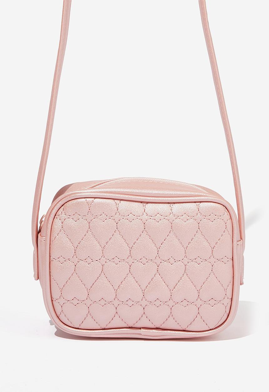 Cotton On - Quinn quilted cross body bag - zephyr metallic/hearts