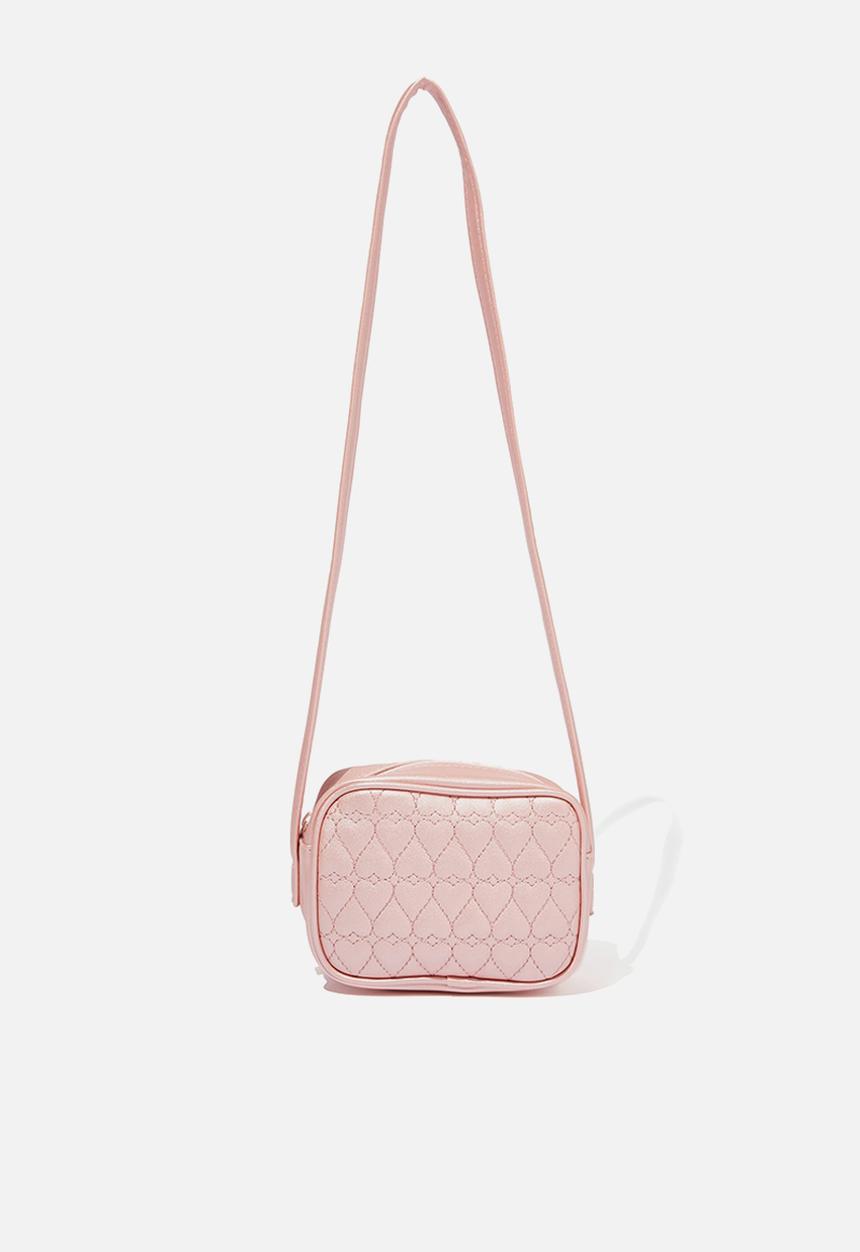 Cotton On - Quinn quilted cross body bag - zephyr metallic/hearts