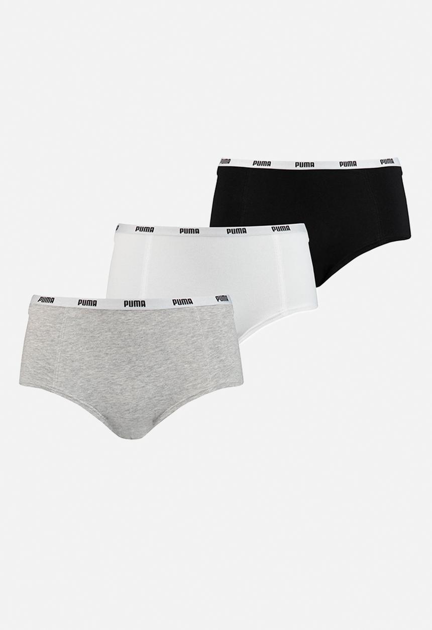 PUMA - Puma mini short 3p pack - white / grey / black
