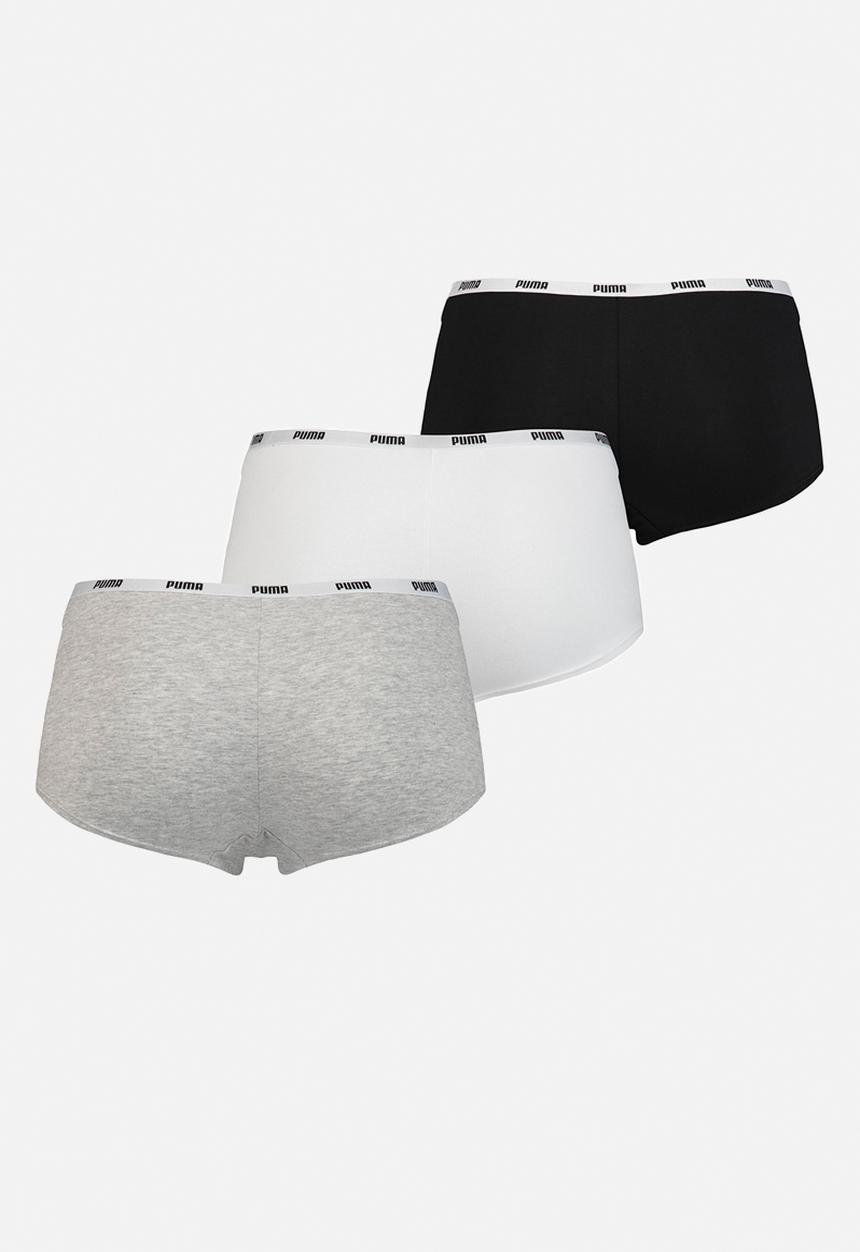 PUMA - Puma mini short 3p pack - white / grey / black